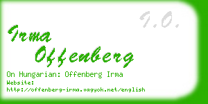 irma offenberg business card